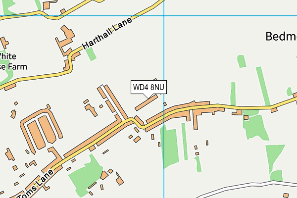 WD4 8NU map - OS VectorMap District (Ordnance Survey)