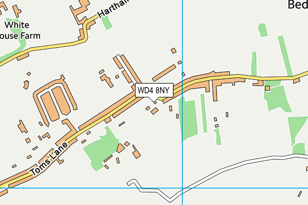WD4 8NY map - OS VectorMap District (Ordnance Survey)