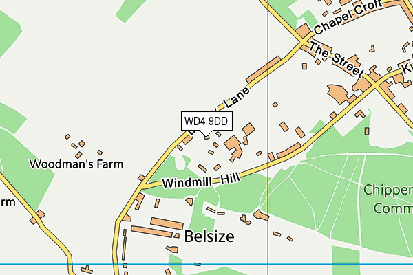 WD4 9DD map - OS VectorMap District (Ordnance Survey)