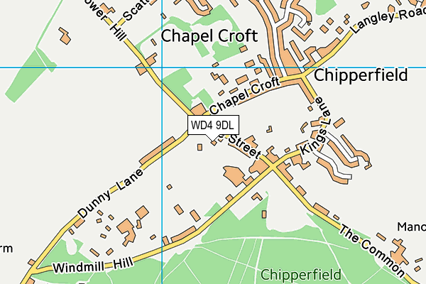 WD4 9DL map - OS VectorMap District (Ordnance Survey)