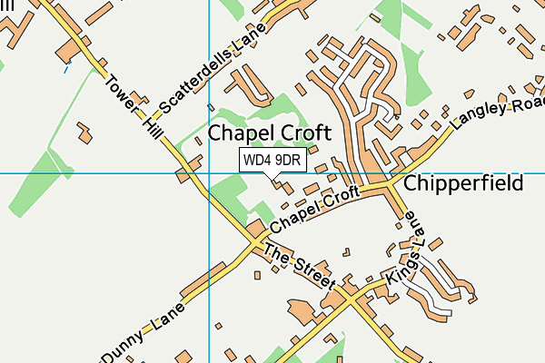 WD4 9DR map - OS VectorMap District (Ordnance Survey)