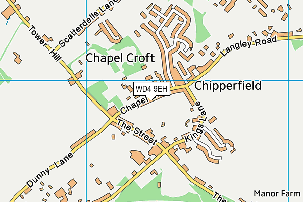 WD4 9EH map - OS VectorMap District (Ordnance Survey)