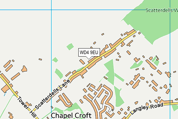 WD4 9EU map - OS VectorMap District (Ordnance Survey)