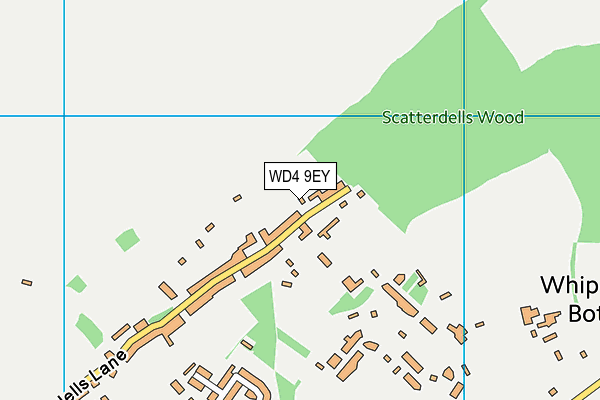 WD4 9EY map - OS VectorMap District (Ordnance Survey)