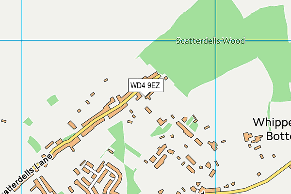 WD4 9EZ map - OS VectorMap District (Ordnance Survey)