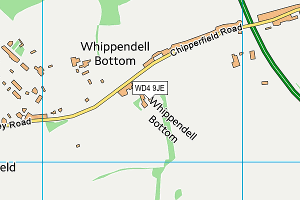 WD4 9JE map - OS VectorMap District (Ordnance Survey)