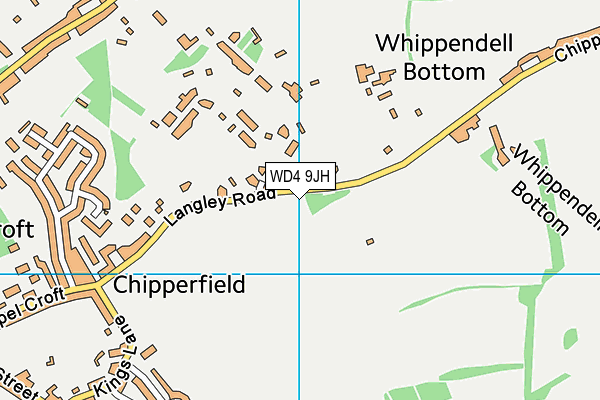 WD4 9JH map - OS VectorMap District (Ordnance Survey)