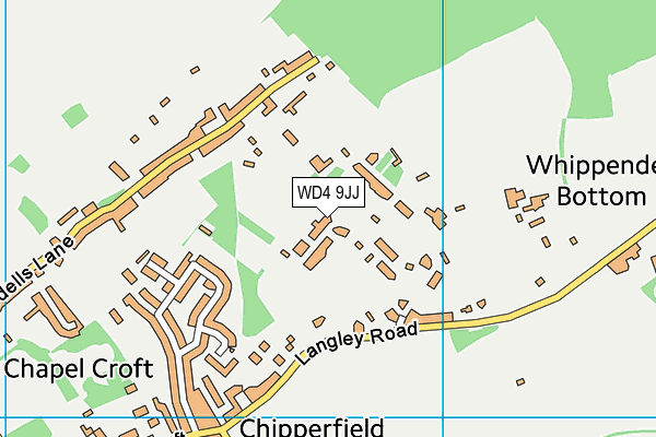 WD4 9JJ map - OS VectorMap District (Ordnance Survey)
