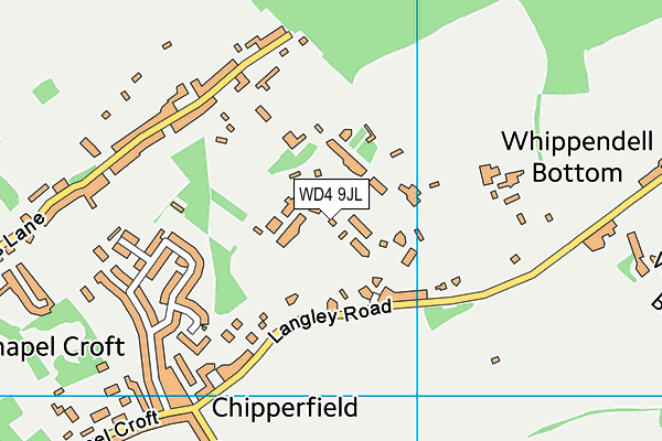 WD4 9JL map - OS VectorMap District (Ordnance Survey)