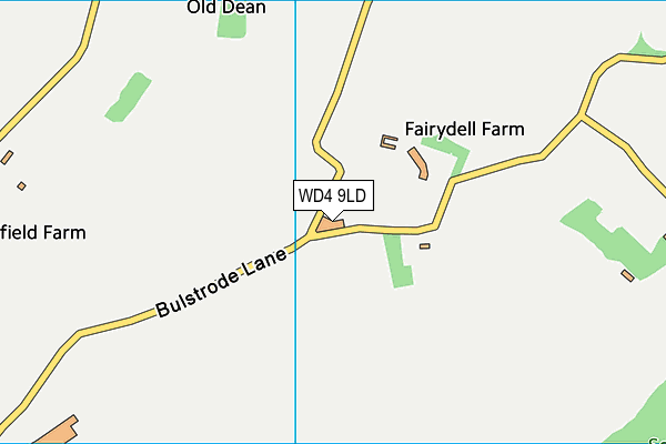 WD4 9LD map - OS VectorMap District (Ordnance Survey)