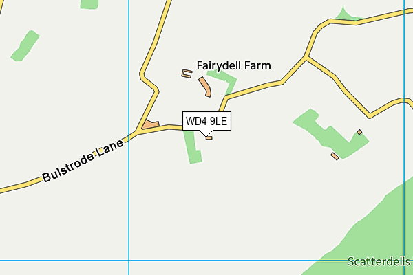 WD4 9LE map - OS VectorMap District (Ordnance Survey)