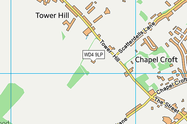 WD4 9LP map - OS VectorMap District (Ordnance Survey)