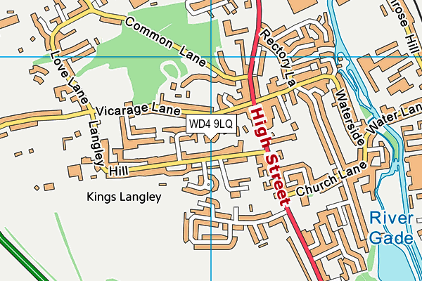 WD4 9LQ map - OS VectorMap District (Ordnance Survey)