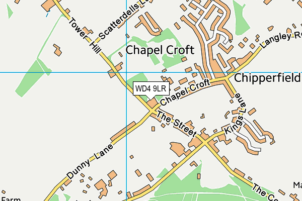 WD4 9LR map - OS VectorMap District (Ordnance Survey)