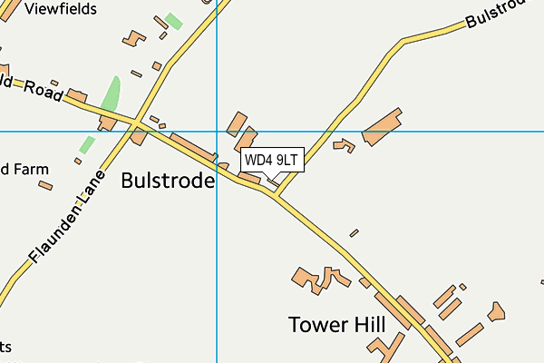 WD4 9LT map - OS VectorMap District (Ordnance Survey)