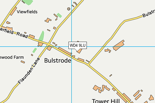 WD4 9LU map - OS VectorMap District (Ordnance Survey)