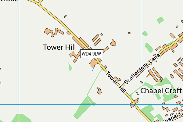 WD4 9LW map - OS VectorMap District (Ordnance Survey)