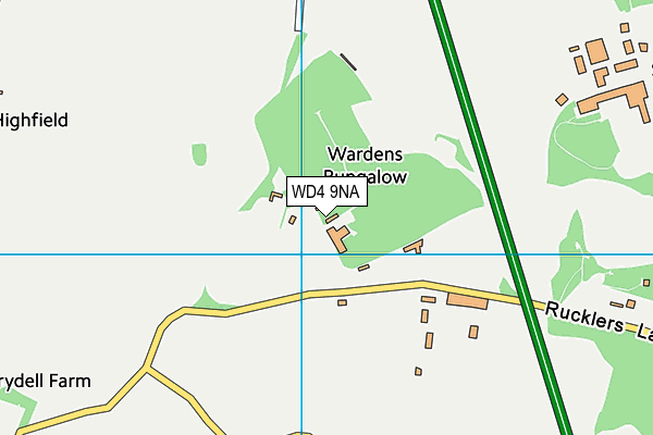 WD4 9NA map - OS VectorMap District (Ordnance Survey)