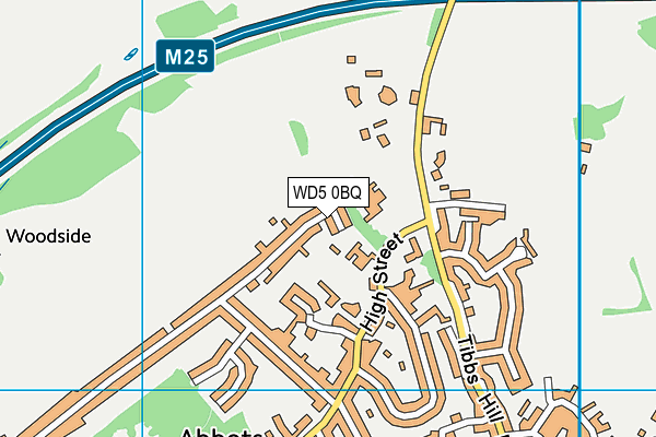 Abbots Langley School map (WD5 0BQ) - OS VectorMap District (Ordnance Survey)