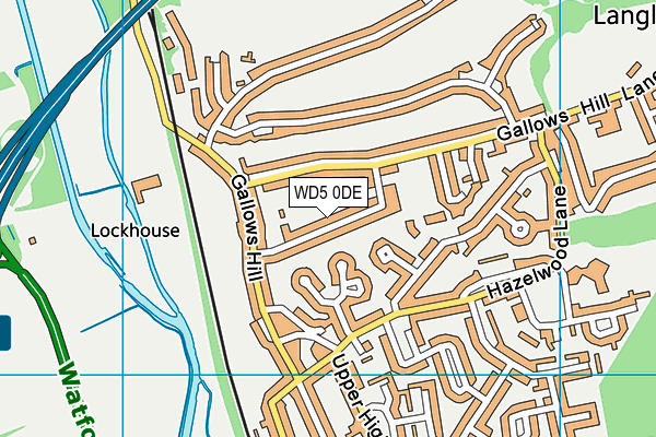 WD5 0DE map - OS VectorMap District (Ordnance Survey)