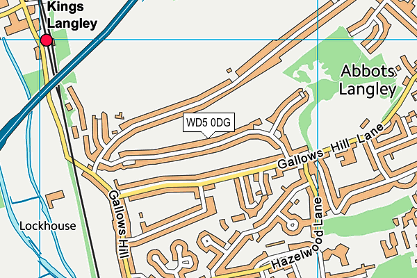 WD5 0DG map - OS VectorMap District (Ordnance Survey)