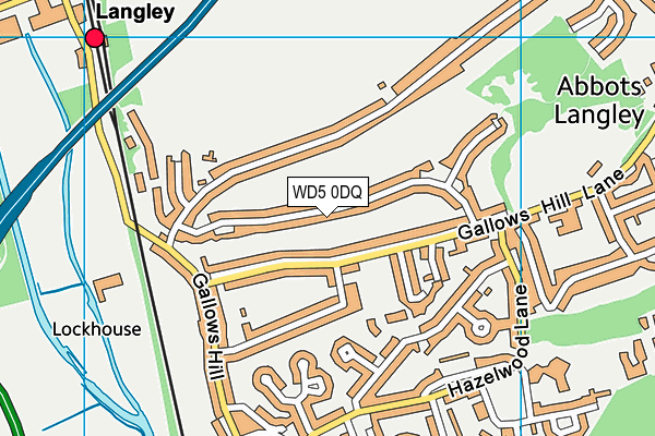 WD5 0DQ map - OS VectorMap District (Ordnance Survey)