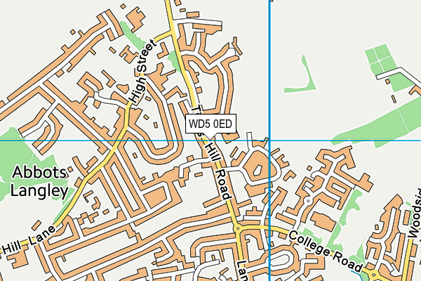WD5 0ED map - OS VectorMap District (Ordnance Survey)