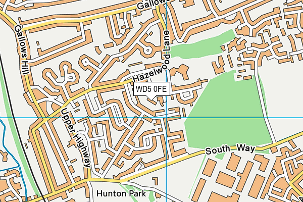 WD5 0FE map - OS VectorMap District (Ordnance Survey)