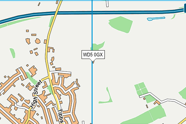 WD5 0GX map - OS VectorMap District (Ordnance Survey)