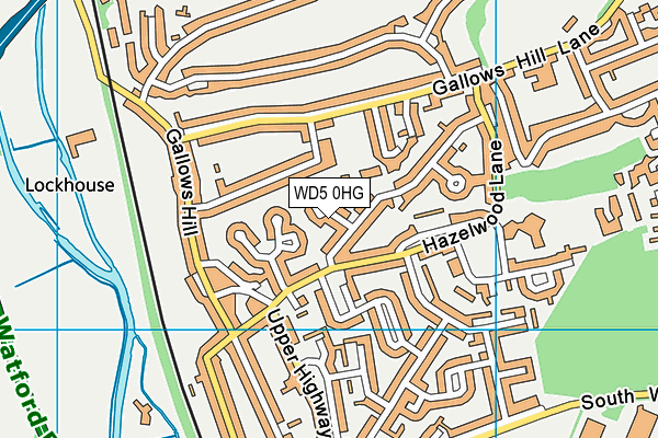 WD5 0HG map - OS VectorMap District (Ordnance Survey)