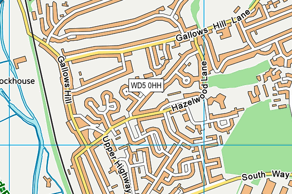 WD5 0HH map - OS VectorMap District (Ordnance Survey)