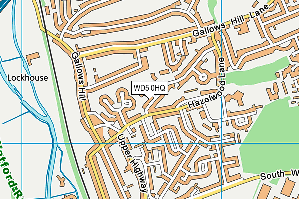 WD5 0HQ map - OS VectorMap District (Ordnance Survey)