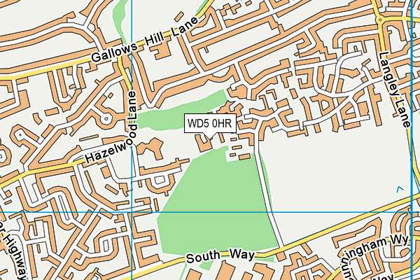 WD5 0HR map - OS VectorMap District (Ordnance Survey)