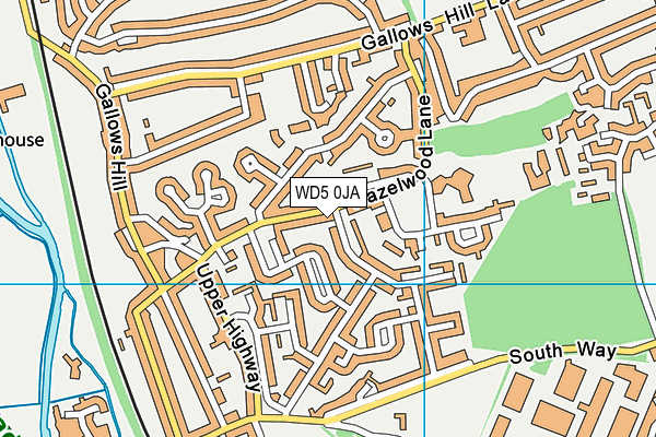 WD5 0JA map - OS VectorMap District (Ordnance Survey)