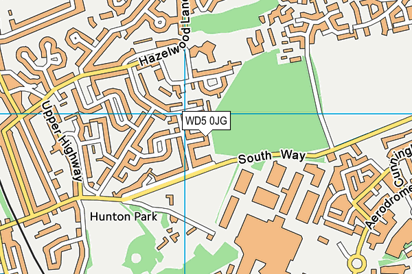 WD5 0JG map - OS VectorMap District (Ordnance Survey)