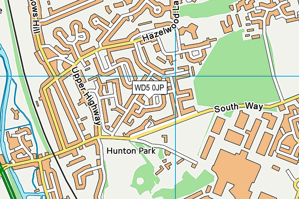 WD5 0JP map - OS VectorMap District (Ordnance Survey)