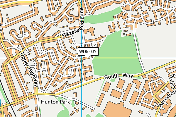 WD5 0JY map - OS VectorMap District (Ordnance Survey)