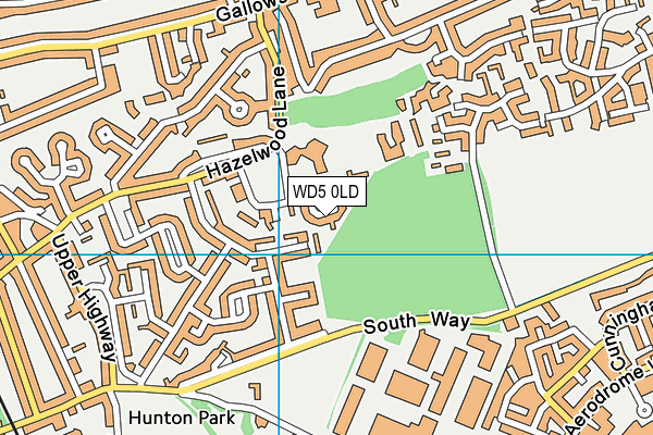 WD5 0LD map - OS VectorMap District (Ordnance Survey)
