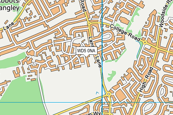 WD5 0NA map - OS VectorMap District (Ordnance Survey)