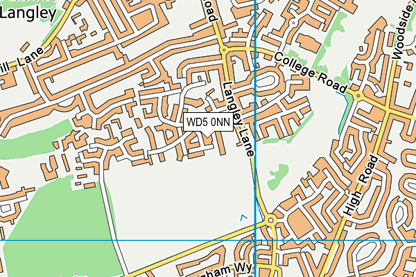 WD5 0NN map - OS VectorMap District (Ordnance Survey)