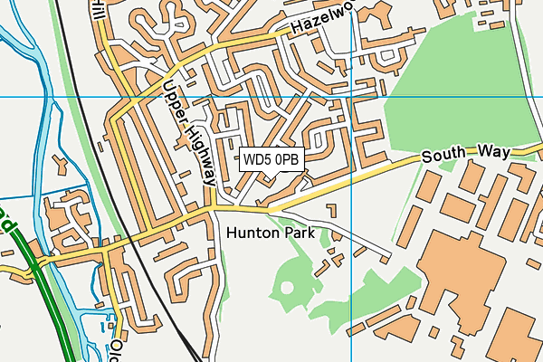 WD5 0PB map - OS VectorMap District (Ordnance Survey)