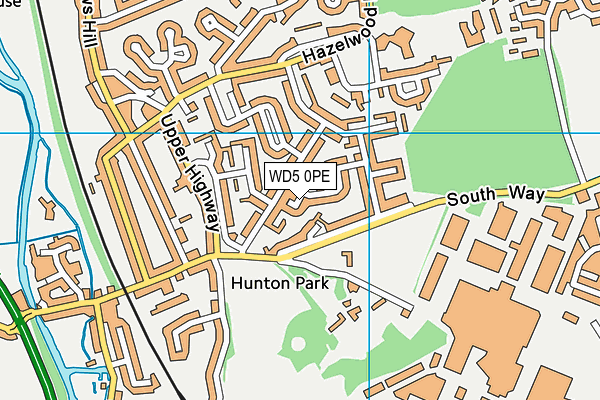 WD5 0PE map - OS VectorMap District (Ordnance Survey)