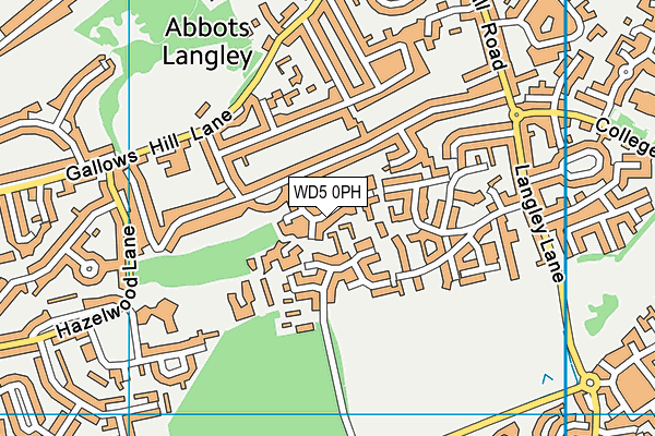 WD5 0PH map - OS VectorMap District (Ordnance Survey)