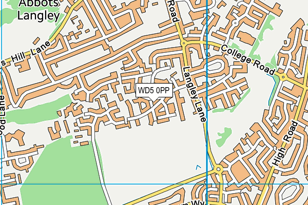 WD5 0PP map - OS VectorMap District (Ordnance Survey)