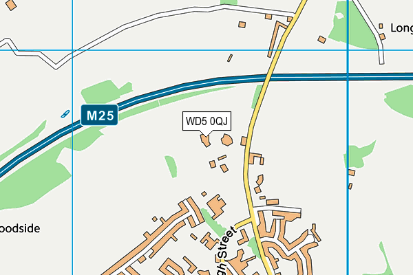 WD5 0QJ map - OS VectorMap District (Ordnance Survey)