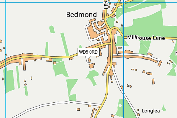 WD5 0RD map - OS VectorMap District (Ordnance Survey)