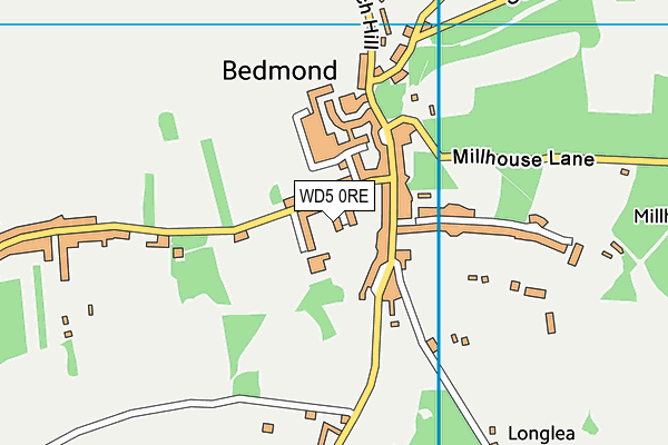 WD5 0RE map - OS VectorMap District (Ordnance Survey)