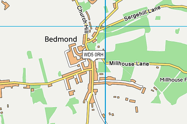 WD5 0RH map - OS VectorMap District (Ordnance Survey)