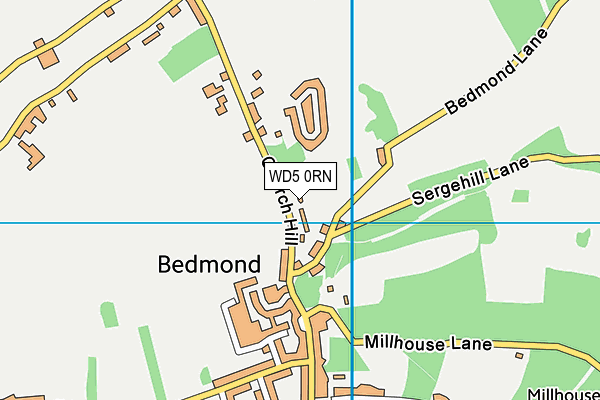 WD5 0RN map - OS VectorMap District (Ordnance Survey)
