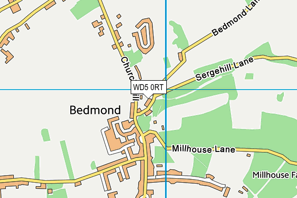 WD5 0RT map - OS VectorMap District (Ordnance Survey)